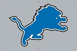 Detroit Lions Indoor/Outdoor Fan Banner 3 ft x 2 ft NFL Football Fan Shop Sports Team Merchandise