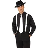 White Adult Suspenders