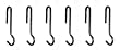 Enclume PHS-HS Angled Pot Hook, Set of 6, Hammered Steel