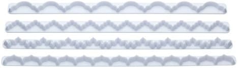 Sweetly Does It Assorted Patterns Fondant Border Moulds, Set of 4 by Sweetly Does It