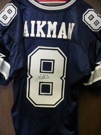 Aikman, Troy Autographed/Hand Signed Wilson Authentic Double Star Dallas Cowboys Jersey