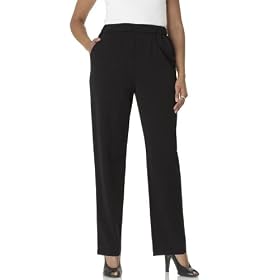 JM Collection Pants, Stretch Pull-On Straight Leg