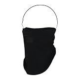 ZANheadgear Black Micro Fleece Face Mask with Mesh Mouth