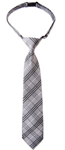 Retreez Tartan Plaid Styles Woven Microfiber Pre-tied Boy's Tie - Various Colors