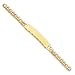8.25in Gold-plated Medium Florentined ID Bracelet