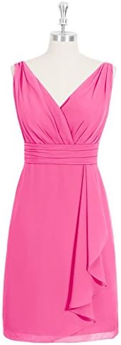 Emyrin Chic Knee-length A-line Chiffon Azalea Bridesmaid Dresses