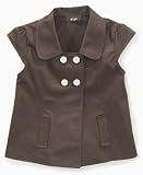 BCX Girls Double-Breasted Cap-Sleeve Jacket