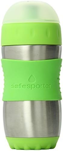 The Safe Sporter Water Bottle, Lime, 12 Ounce by The Safe Sporter
