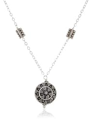 Sterling Silver Bead and Spring Ring Chain Necklace, 16"+2" Extender