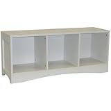 RiverRidge Bench with 3 Cubby's, White