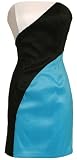 Strapless Color Block Stretch Taffeta Tube Prom Dress