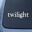 White Twilight Logo - Edward Cullen Vinyl Decal Sticker