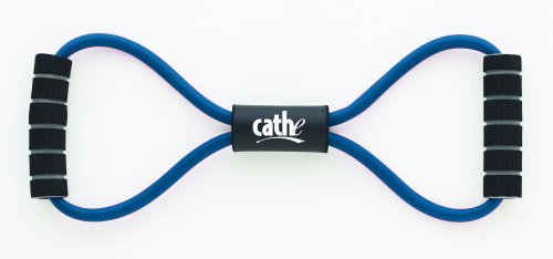 Fitness by Cathe Latex Figure 8 Toning Tubes with DVD (Blue / Heavy)