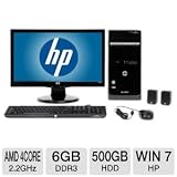 HP Pavilion p6-2136b PC Desktop Bundle 20″ AMD A6 500GB HDD 6GB DDR3 Desktop PC
