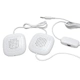 Sound Oasis SP-101 Sleep Therapy Pillow Speakers With In-live Volume Control, White
