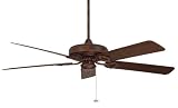 Fanimation TF970TS Edgewood Deluxe Wet Location Ceiling Fan, Tortoise Shell Finish, 5 Brown Painted Blades