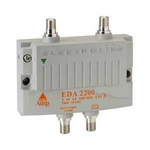 Electroline EDA2200 2-port Low Noise CATV Amplifier +11dB