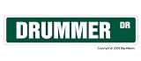 DRUMMER - Street Sign - drums sticks drum musician gift novelty street sign
