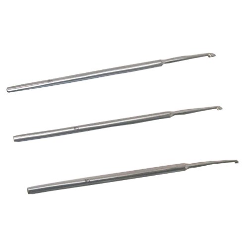BDEALS 3 Pcs Set Meyhoefer Chalazion Ear Curette Surgical,ENT,Instruments