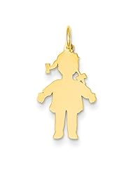 14k Plain Polished Small Girl Charm Cyber Monday Special