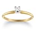10k Yellow Gold Princess Cut Solitaire Diamond Engagement Ring (1/10 ct, J-K Color, I2-I3 Clarity), Size 5