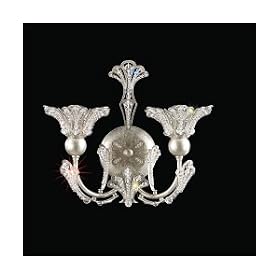 Schonbek 7855-22S Heirloom Gold Strass Rivendell Crystal Two Light Up Lighting Wall Sconce...