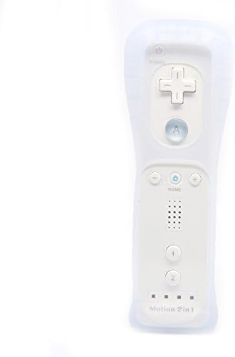 Tasnme Built-in Motion Plus Remote+Nunchuck Controller+Case+wrist Strap for Wii White