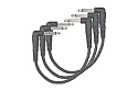 Planet Waves Classic Series Instrument Cable with Right Angle Plug, 0.5 feet (3-pack)