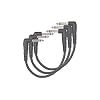 Planet Waves Classic Series Instrument Cable with Right Angle Plug, 0.5 feet (3-pack)