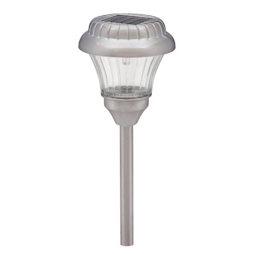 Malibu 10-Pack Solar Metal Walk Light with White LED, Pewter LZ418PG10W