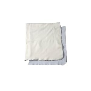 giggle Better Basics Blue/ivory Swaddle Blankets - Set Of 2 (organic)