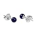 Trustmark 925 Sterling Silver 4mm Natural Blue Lapis Lazuli Ball Stud Post Earrings