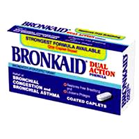 Bronkaid Dual Action Formula Coated Caplets - 60 ea by 
