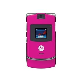 Motorola RAZR V3 Pink Mobile Phone on Orange PAYG
