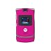 Motorola RAZR V3 Pink Mobile Phone on Orange PAYG