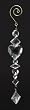 Sophisticated Clear Heart Shape Faceted Jewel Christmas Dangle Ornament 8"