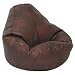 Leather Style Beanbag Chair - Wine (Wine) (118 Circumference)