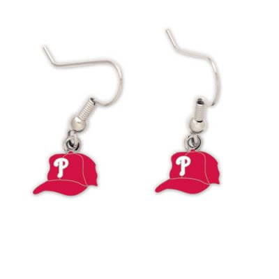 PHILADELPHIA PHILLIES OFFICIAL SILVER LOGO EARRINGS