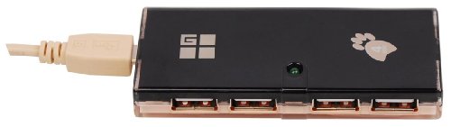 G-Cube USB Hub mit 4 Anschl&uuml;ssen Lux Leopard Braun Preisvergleich