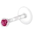 Bio-Flex 2mm Fuchsia Gem Push-In Labret Monroe Tragus