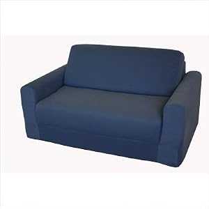 Children's Sofa Sleeper in Denim Pillow: No