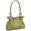 Kathy Van Zeeland Belt Shopper Handbag Purse ~ Sage Green In Color