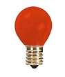 10 Watt S11 Incandescent Light Bulb / 130 Volt Long Life / Intermediate Base / Ceramic Red / Replacement 10S11 Sign Bulb
