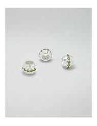 CZ Bead In 92.5 Sterling Silver