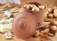 RÖMERTOPF Vorratstopf Zwiebel / Zwiebeltopf / Tontopf / Zwiebeldose made in Germany