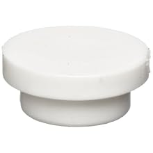Value Plastics Bondable Plug, White ABS (Pack of 25)