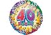 40th Birthday Ribbons and Candles Single Age Balloon Gift