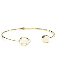 Jemma Wynne "Prive" Rainbow Moonstone Small Stone Bangle Bracelet
