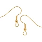 100-Piece22KGoldPlatedSurgicalSteelEarringHooks,Hypo-Allergenic