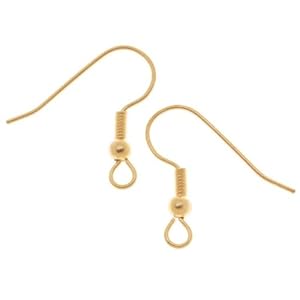 22K Gold Plated Surgical Steel Hypo-Allergenic Earring Hooks (100)